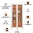 Ver mais imagens de Kit Aparador Buffet Lia com Cristaleira Tarsila Orgânico D05 Off White Freijó