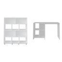 Ver imagem 2 de Conjunto 2 Peças 1 Escrivaninha 4 Nichos e 1 Estante para Livro 10