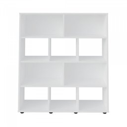 Kit 2 Peças 1 Escrivaninha 4 Nichos e 1 Estante para Livro 10 Nichos - 12