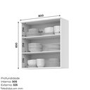 Ver imagem 3 de Armário Aéreo 2 Portas 80cm Emily