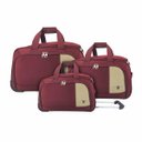 Ver imagem 2 de Kit Conjunto Mala Sacola Viagem Santino Dubai SLS3 G M P SLS3 Dubai Vermelho escuro