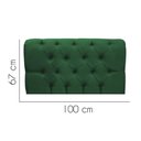 Ver imagem 2 de Painel Cabeceira Estofada Paris 100cm Cama Box Solteiro Suede Verde- Mabe Magazine