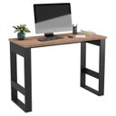 Ver imagem 2 de Escrivaninha Mesa Escritório 100% MDF 115cm Industrial Preto e Solanum