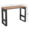 Ver imagem 3 de Escrivaninha Mesa Escritório 100% MDF 115cm Industrial Preto e Solanum