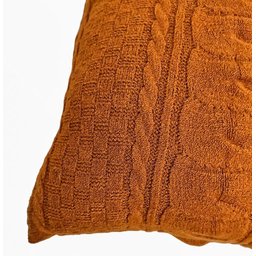 Capa para Almofada Tricot Wrin Terracota - Quadrada - 3