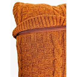 Capa para Almofada Tricot Wrin Terracota - Quadrada - 4