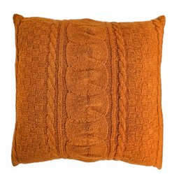 Capa para Almofada Tricot Wrin Terracota - Quadrada - 1