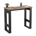 Ver imagem 2 de Escrivaninha Mesa Escritório 100% MDF 90cm Industrial Preto e Solanum Yescasa