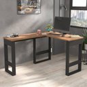 Ver imagem 1 de Escrivaninha Mesa Escritório em L 140cm Industrial Preto e Solanum Yescasa