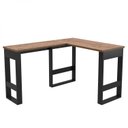 Ver imagem 3 de Escrivaninha Mesa Escritório em L 100% MDF 140cm Industrial Preto e Solanum Yescasa