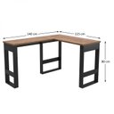 Ver imagem 4 de Escrivaninha Mesa Escritório em L 100% MDF 140cm Industrial Preto e Solanum Yescasa