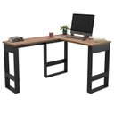 Ver imagem 2 de Escrivaninha Mesa Escritório em L 100% MDF 140cm Industrial Preto e Solanum Yescasa