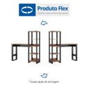 Ver imagem 5 de Escrivaninha Mesa Escritório com Torre 100% MDF 129,8cm Industrial Preto e Solanum Yescasa