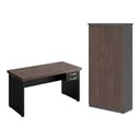 Ver imagem 1 de Mesa 1200 com Armario 2 Portas Alpha Freijo Preto