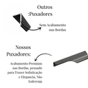 Ver imagem 7 de Kit 5 Puxadores Wave Cava Titânio 30cm Alumínio para Móveis Planejados e Porta MDF