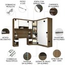 Ver imagem 2 de Guarda Roupa Solteiro Modulado Cp03 Delphi Avelã/branco L01 - Mpozenato