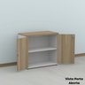 Armário para Escritório Baixo 2 Portas com Chave - 6