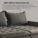 Ver imagem 6 de Sofá Cama Retrátil em Madeira Eucalipto e Linho 220cm Flórida Cinza Escuro