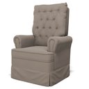 Ver mais imagens de Poltrona de Amamentação e Descanso com Balanço e Puff Laís G05 Veludo Areia - Mpozenato