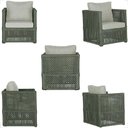Ver imagem 5 de Mesa e 4 Poltronas Madri Corda Náutica Estofado 3 Trama Verde