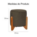 Ver imagem 5 de Poltrona Balanço c/ Puff Melinda Linho Marrom