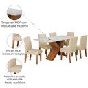 Ver imagem 5 de Conjunto de Mesa Sala de Jantar Tampo com Vidro 1,80m Grécia 6 Cadeiras Trieste Dobuê