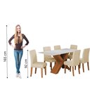 Ver imagem 6 de Conjunto de Mesa Sala de Jantar Tampo com Vidro 1,80m Grécia 6 Cadeiras Trieste Dobuê