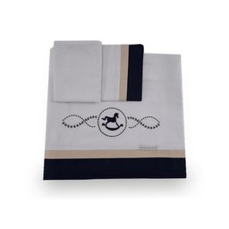 Conjunto de Lençol Cavalinho para Berço de Bebê - 2