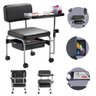 Ciranda Cadeira Manicure Encosto Fixo 1 Mesa Multiuso 1 Gaveta Removível Salão de Beleza Preto - 1