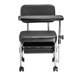 Ciranda Cadeira Manicure Encosto Fixo 1 Mesa Multiuso 1 Gaveta Removível Salão de Beleza Preto - 5