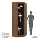 Ver imagem 6 de Guarda-Roupa Modular Solteiro 6 Portas 2 Gavetas com Porta de Correr Gênova Plus Ipê Wood/Grafite