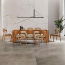 Ver imagem 1 de Conjunto de Jantar Nala 8 Lugares Tampo MDF Cadeiras Solaris Soft Estofadas Imbuia 220cm Mobillare
