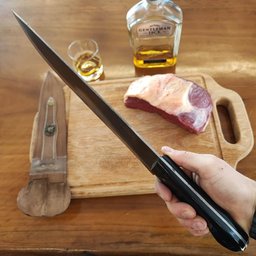 Facão de Mato Tradicional 12' Faca Grande Full Tang Lida Artesanal Aço Carbono Cabo Acrilico - 4