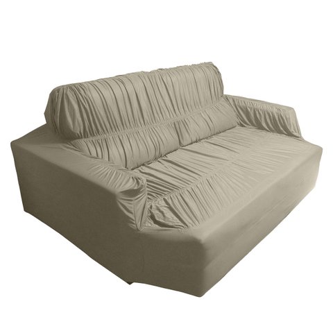 Capa de Sofá Retrátil 3 Lugares 2,30 X 1,10metros Resistente Elasticada Bege