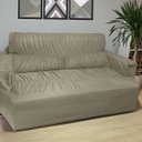 Ver imagem 4 de Capa de Sofá Retrátil 3 Lugares 2,30 X 1,10metros Resistente Elasticada Bege