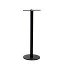 Ver imagem 2 de Mesa Pisa Beta Bistrô Fratini 107,50cm (a) Disco Redondo Preto Tampo Mdp Redondo Noce Nat 60cm (l)