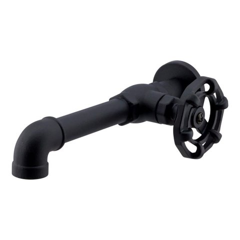 Torneira de Parede Cozinha e Lavatório Volante Redondo Living 1/2" Black Fosco (1199 Bk-700)