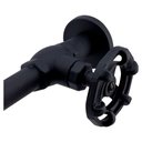 Ver imagem 4 de Torneira de Parede Cozinha e Lavatório Volante Redondo Living 1/2" Black Fosco (1199 Bk-700)