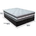 Ver imagem 5 de Cama Box Baú Preto e Colchão Black Graphite Molas Ensacadas King 193x203x32 Anjos