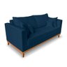 Sofá Viena 3 Lugares Para Sala de Estar Linho Azul - Madeira Prima Deccor - 3