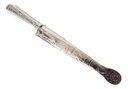 Ver imagem 2 de Faca Gaúcha Churrasco Inox 6 Bainha e Cabo Imita Prateada