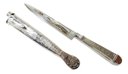 Ver imagem 1 de Faca Gaúcha Churrasco Inox 6 Bainha e Cabo Imita Prateada