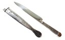 Ver imagem 3 de Faca Gaúcha Churrasco Inox 6 Bainha e Cabo Imita Prateada