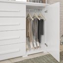 Ver imagem 4 de Cômoda Grande com Sapateira e 4 Gavetas Angra Rimo - Carvalho/branco