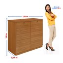 Ver imagem 3 de Cômoda 10 Gavetas 135x116cm Ryad