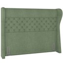 Ver imagem 4 de Kit Cabeceira Cama Box Queen 160 Cm Madrid com Puff Recamier Santorini Bouclê Oliva - Lyam Decor