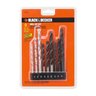 Jogo de Brocas para Concreto Madeira e Metal com 9 Peças Black+Decker - 1