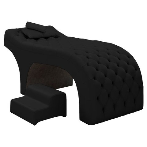 Maca Salão de Beleza para Esteticista Charme e Puff Escada Estofada 190x80cm Suede - Desk Design Pre