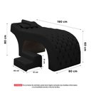 Ver imagem 4 de Maca Salão de Beleza para Esteticista Charme e Puff Escada Estofada 190x80cm Suede - Desk Design Pre