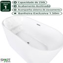 Ver imagem 7 de Banheira Imersao Freestanding Venezza 1.50m